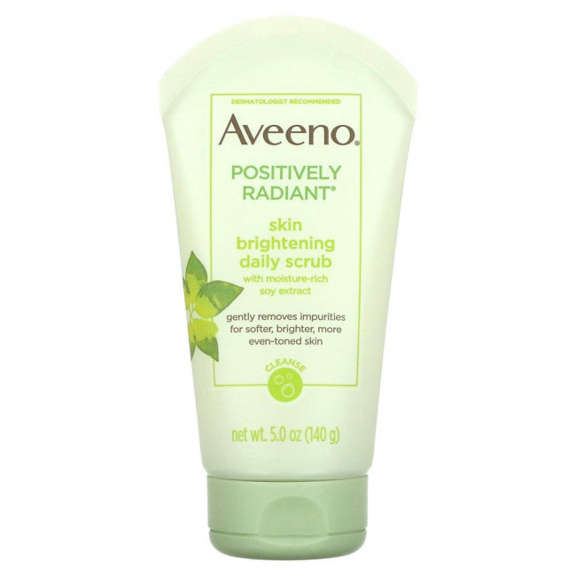 Aveeno, Active Naturals, Positively Radiant, ежедневный осветляющий скраб для кожи, 140 г (5,0 унций) Aveeno, Active Naturals, Positively Radiant, ежедневный осветляющий скраб для кожи, 140 г (5,0 унций)