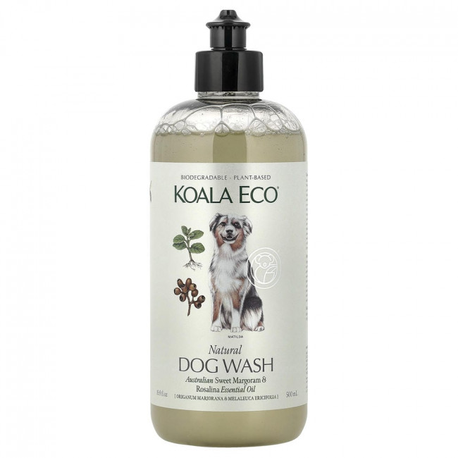 Koala Eco, натуральный шампунь для собак, эфирные масла австралийского сладкого майорана и розалины, 500 мл (16,9 жидких унций) Koala Eco, натуральный шампунь для собак, эфирные масла австралийского сладкого майорана и розалины, 500 мл (16,9 жидких унций)