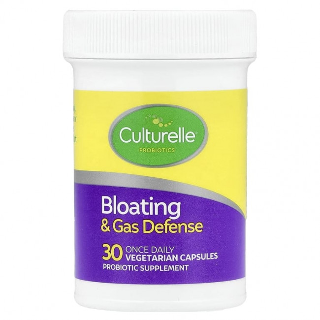 Culturelle, Пробиотики, вздутие живота и газовая защита, 30 вегетарианских капсул Culturelle, Пробиотики, вздутие живота и газовая защита, 30 вегетарианских капсул
