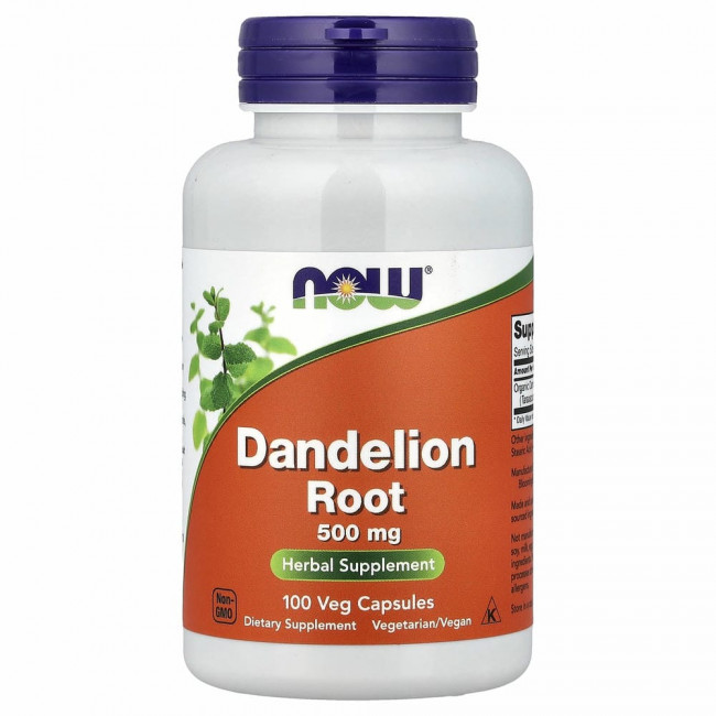 NOW Foods, корень одуванчика, 500 мг, 100 вегетарианских капсул NOW Foods, корень одуванчика, 500 мг, 100 вегетарианских капсул