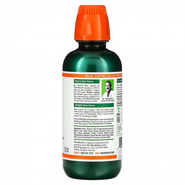 TheraBreath, Fresh Breath, Ополаскиватель для полости рта, мята из тропических лесов, 16 жидких унций (473 мл) TheraBreath, Fresh Breath, Ополаскиватель для полости рта, мята из тропических лесов, 16 жидких унций (473 мл)