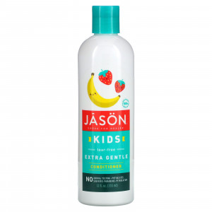 Jason Natural, Экстра нежный кондиционер для детей без слез, клубника и банан, 355 мл (12 жидк. Унций)