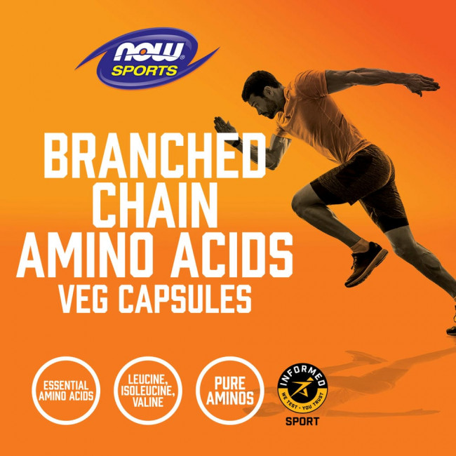 NOW Foods, Sports, аминокислоты с разветвленной цепью, 120 растительных капсул NOW Foods, Sports, аминокислоты с разветвленной цепью, 120 растительных капсул