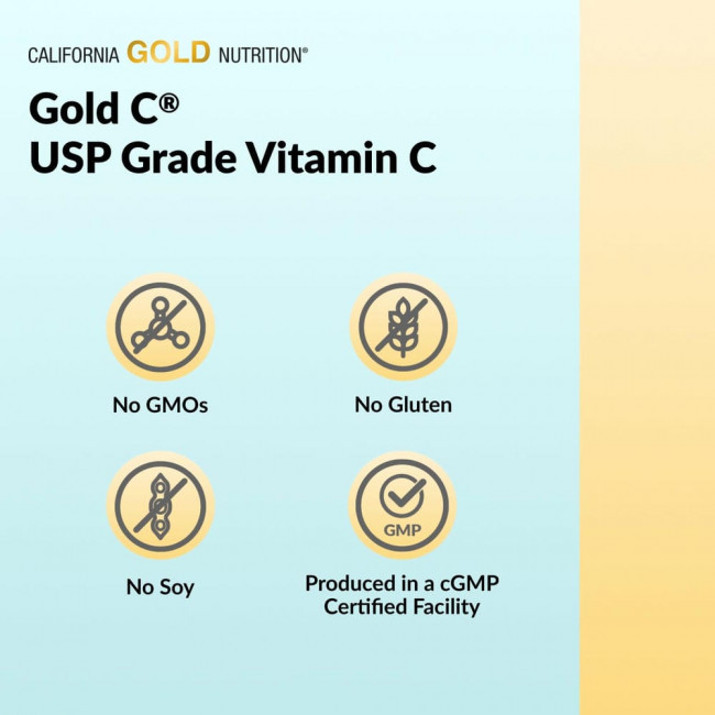 California Gold Nutrition, Gold C, витамин C, 1000 мг, 240 вегетарианских капсул California Gold Nutrition, Gold C, витамин C, 1000 мг, 240 вегетарианских капсул