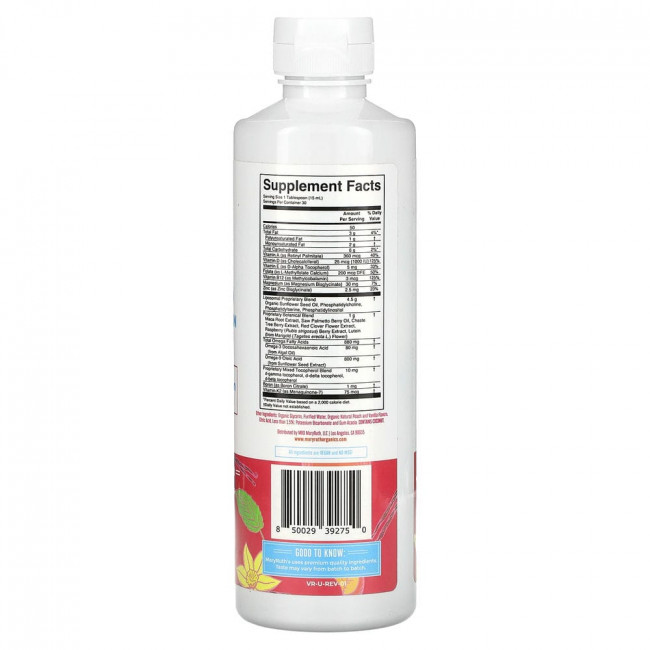 MaryRuth Organics, Women's 40+ Multivitamin with Hormonal Support, Vanilla Peach, 15.22 fl oz (450 ml)