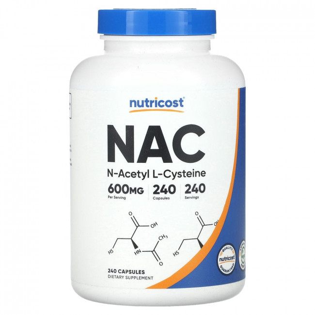 Nutricost, NAC, 600 mg, 240 Capsules