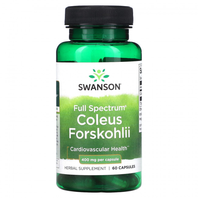Swanson, Coleus Forskohlii полного спектра, 400 мг, 60 капсул Swanson, Coleus Forskohlii полного спектра, 400 мг, 60 капсул