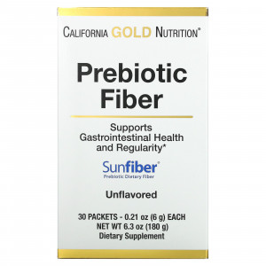 California Gold Nutrition, пребиотическая клетчатка, 30 пакетиков, по 6 г (0,21 унции)