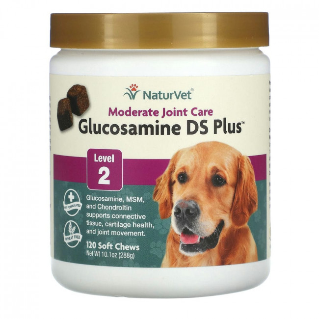 NaturVet, Glucosamine DS Plus, средний уровень поддержки, уровень 2, 120 мягких жевательных конфет, 10,1 унций (288 г) NaturVet, Glucosamine DS Plus, средний уровень поддержки, уровень 2, 120 мягких жевательных конфет, 10,1 унций (288 г)