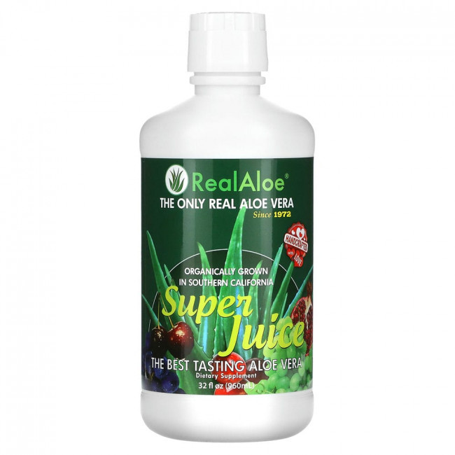 Real Aloe, Супер-сок алоэ вера, 960 мл (32 жидких унции) Real Aloe, Супер-сок алоэ вера, 960 мл (32 жидких унции)