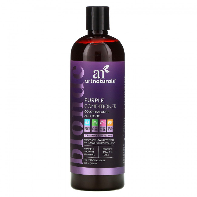 Artnaturals, кондиционер для волос Blonde Purple, баланс цвета, 473 мл (16 жидк. унций) Artnaturals, кондиционер для волос Blonde Purple, баланс цвета, 473 мл (16 жидк. унций)