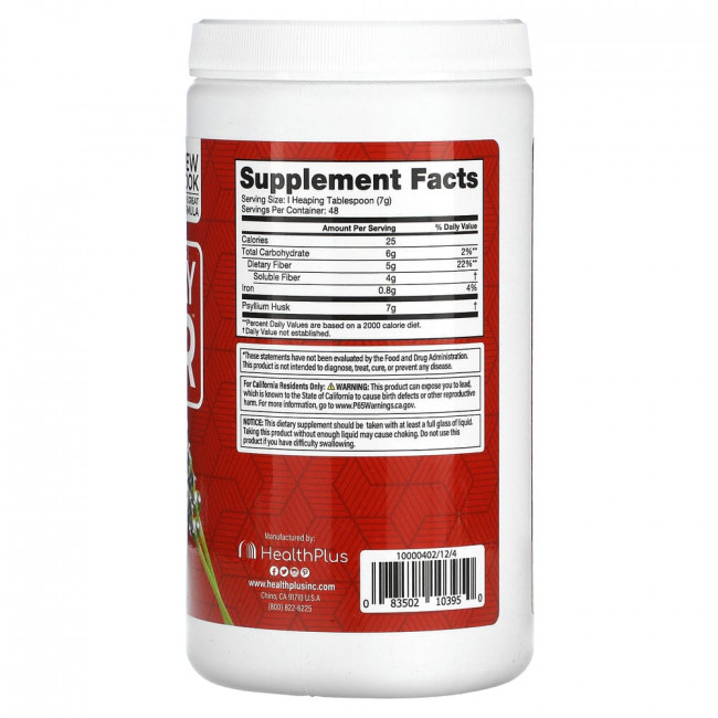 Health Plus Inc., Every Day Fiber, 12 oz (340 g)