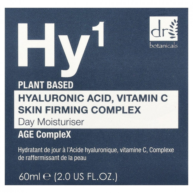 Dr. Botanicals, Hy¹, гиалуроновая кислота, витамин С, комплекс для укрепления кожи, дневной увлажняющий крем, 60 мл (2 жидких унции) Dr. Botanicals, Hy¹, гиалуроновая кислота, витамин С, комплекс для укрепления кожи, дневной увлажняющий крем, 60 мл (2 жидких унции)