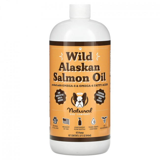 Natural Dog Company, Жир дикого аляскинского лосося, для собак, для всех возрастов, 946 мл (32 жидк. Унции)