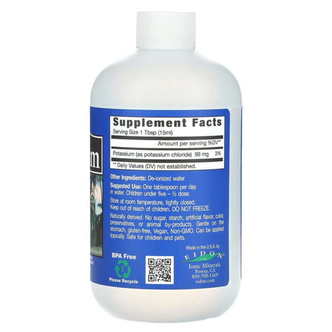 Eidon Ionic Minerals, Ionic Minerals, Potassium, 18 oz (533 ml)