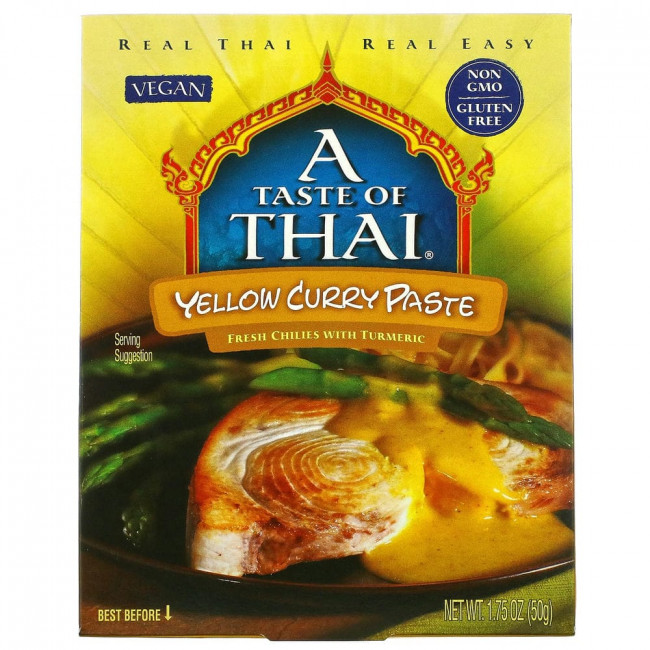 A Taste Of Thai, Желтая паста карри, 50 г (1,75 унции) A Taste Of Thai, Желтая паста карри, 50 г (1,75 унции)