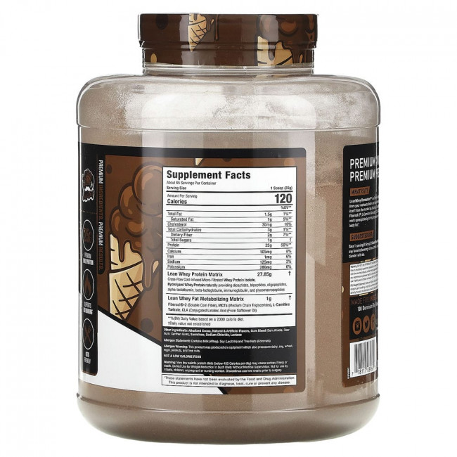 MuscleSport, Lean Whey, Iso-Hydro, Chocolate Ice Cream, 5 lbs (2,268 g)