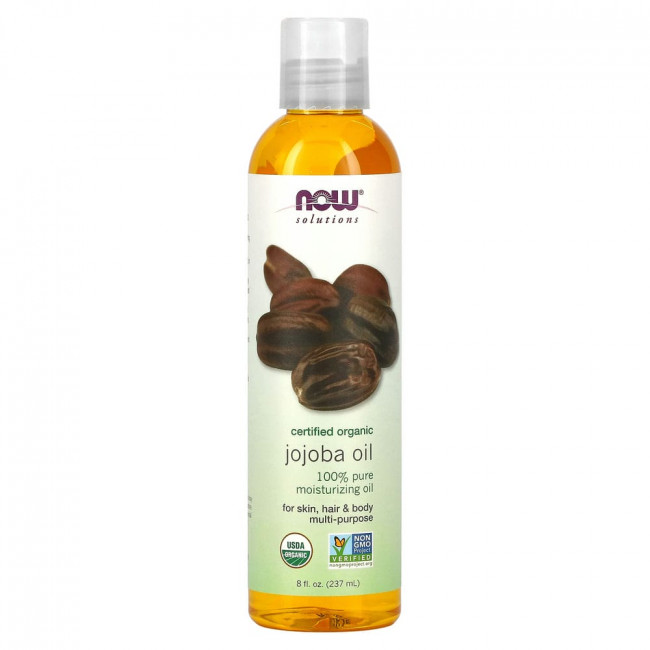 NOW Foods, Solutions, сертифицированный органический продукт, масло жожоба, 237 мл NOW Foods, Solutions, сертифицированный органический продукт, масло жожоба, 237 мл