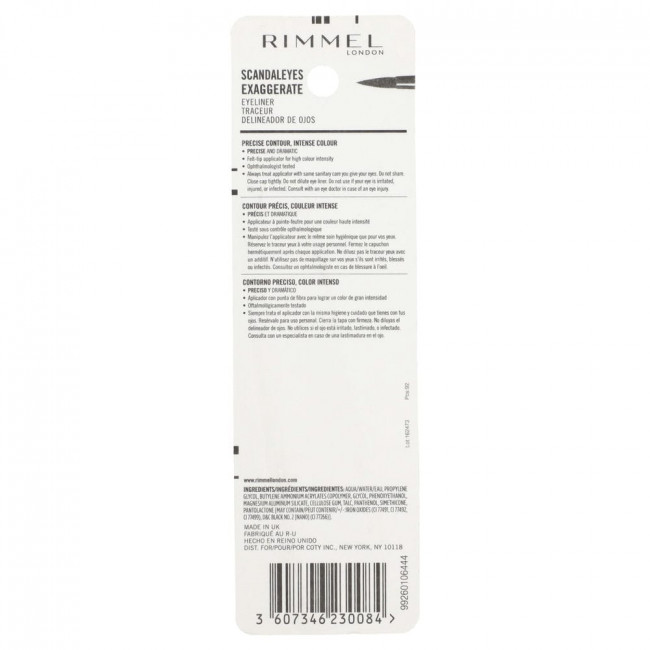Rimmel London, Skindaleyes, подводка для глаз, 001 черный, 2,5 мл (0,08 жидк. унции)