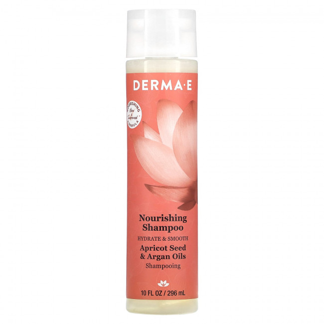 DERMA E, Питательный шампунь, масло семян абрикоса и арганы, 296 мл (10 жидк. Унций) DERMA E, Питательный шампунь, масло семян абрикоса и арганы, 296 мл (10 жидк. Унций)