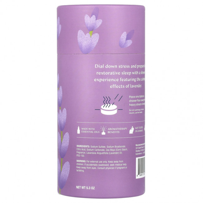 Body Restore, Пароварки для душа, лаванда, 6 таблеток, 5,3 унции Body Restore, Пароварки для душа, лаванда, 6 таблеток, 5,3 унции