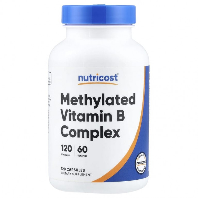 Nutricost, комплекс метилированных витаминов группы B, 120 капсул Nutricost, комплекс метилированных витаминов группы B, 120 капсул