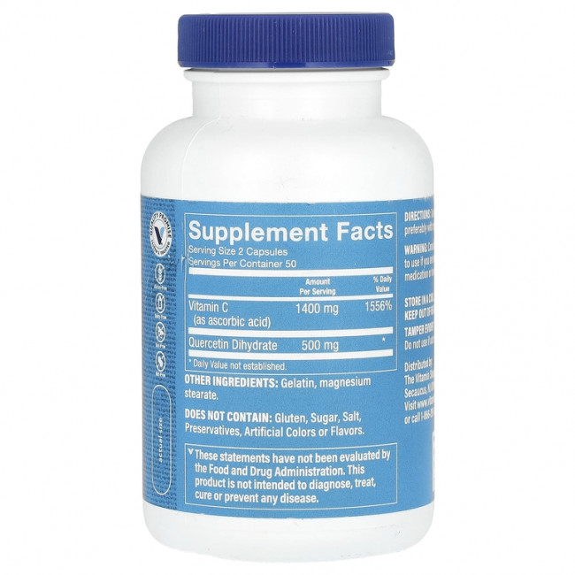 The Vitamin Shoppe, Quercetin + C, без цитрусовых, 100 капсул The Vitamin Shoppe, Quercetin + C, без цитрусовых, 100 капсул