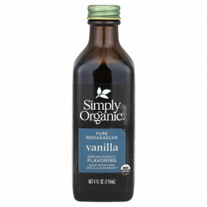 Simply Organic, Мадагаскарская ваниль, безспиртовой ароматизатор, выращено на ферме, 4 жидких унции (118 мл)