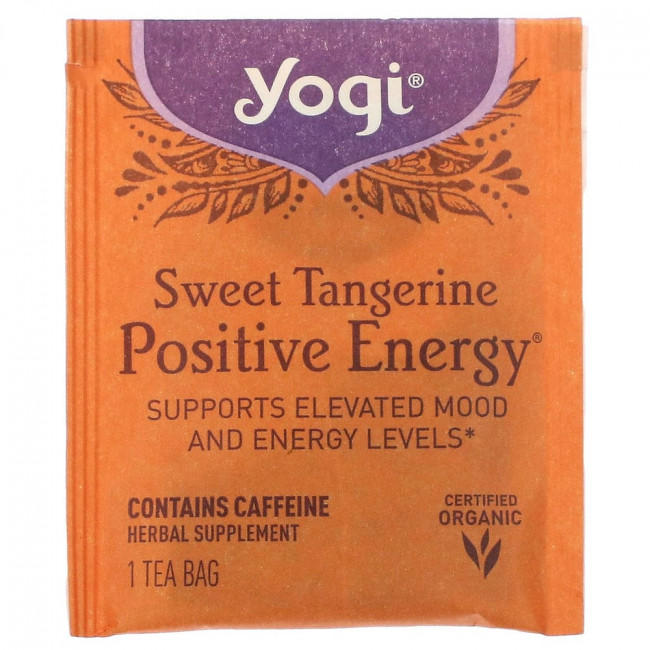 Yogi Tea, Positive Energy, сладкий мандарин, 16 чайных пакетиков, 29 г (1,02 унции) Yogi Tea, Positive Energy, сладкий мандарин, 16 чайных пакетиков, 29 г (1,02 унции)