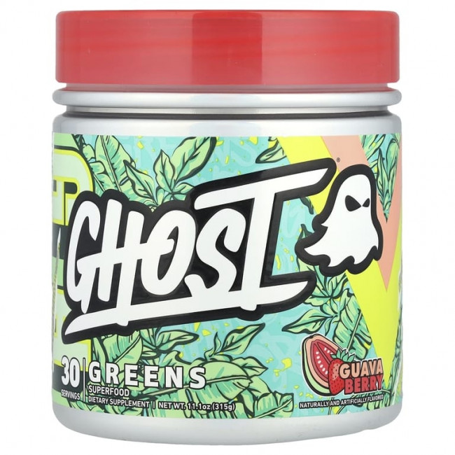 Ghost, Greens, ягоды гуавы, 315 г (11,1 унции) Ghost, Greens, ягоды гуавы, 315 г (11,1 унции)