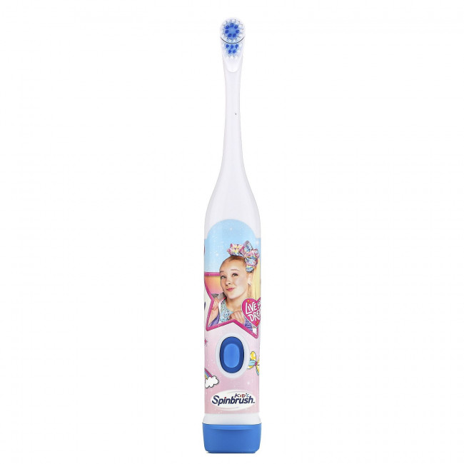 Arm & Hammer, Kid's Spinbrush, JoJo Siwa, мягкая зубная щетка на батарейках, 1 шт.