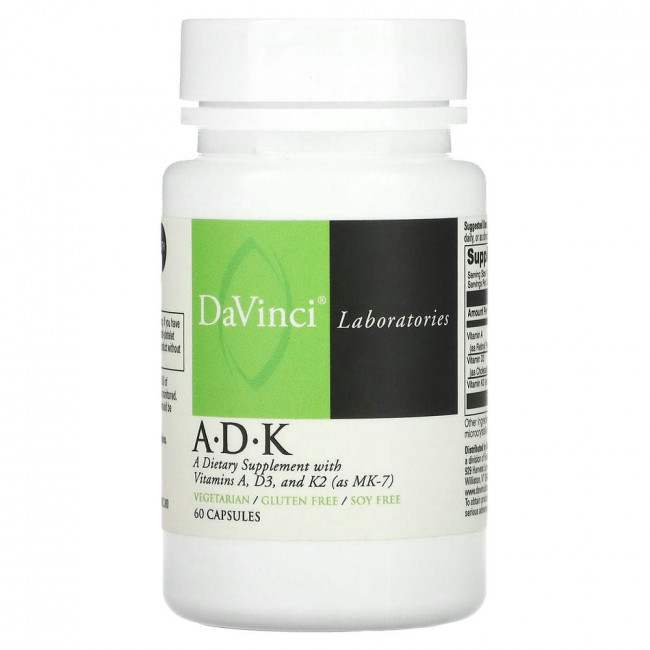 DaVinci Laboratories of Vermont, A-D-K, 60 капсул DaVinci Laboratories of Vermont, A-D-K, 60 капсул