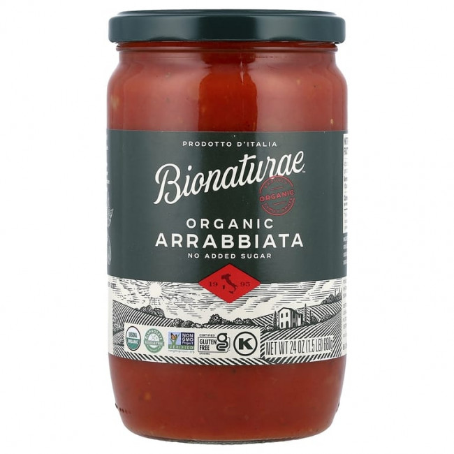 Jovial, Bionaturae™, органическая аррабиата, 680 г (24 унции) Jovial, Bionaturae™, органическая аррабиата, 680 г (24 унции)