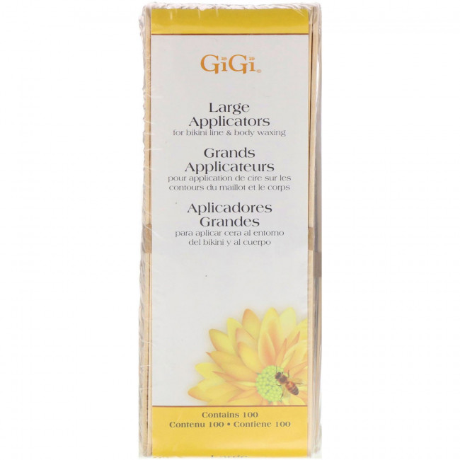 Gigi Spa, Large Applicators for Bikini Line & Body Waxing, 100 Applicators Gigi Spa, Large Applicators for Bikini Line & Body Waxing, 100 Applicators