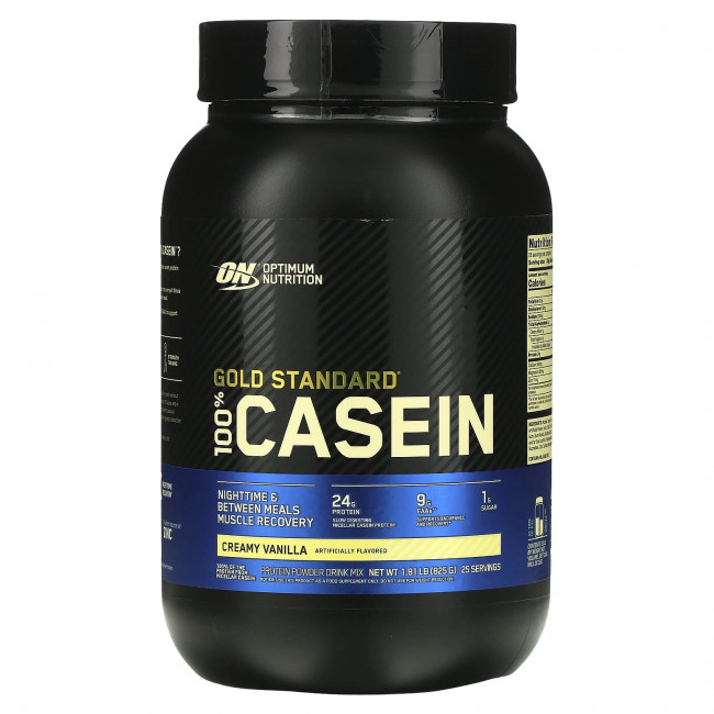 Optimum Nutrition, Золотой стандарт, 100% казеин, сливочная ваниль, 825 г (1,81 фунта) Optimum Nutrition, Золотой стандарт, 100% казеин, сливочная ваниль, 825 г (1,81 фунта)