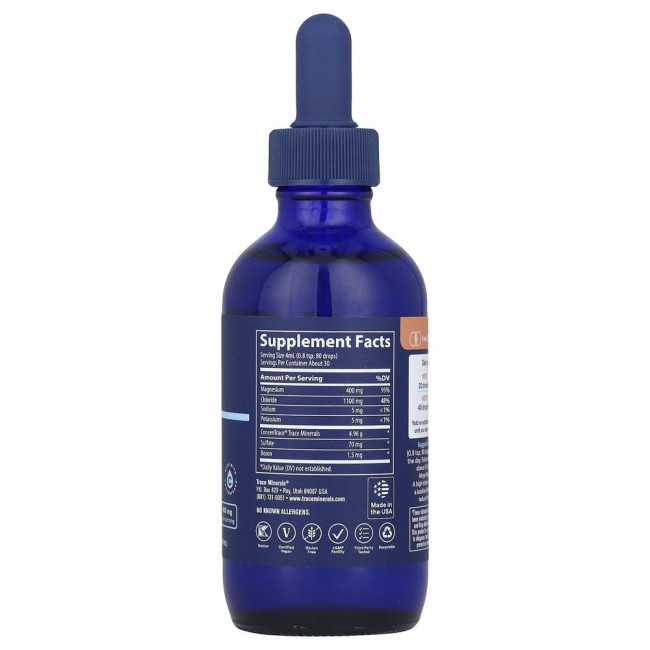 Trace Minerals ®, Mega-Mag с низким содержанием натрия, 400 мг, 118 мл (4 жидк. унции) Trace Minerals ®, Mega-Mag с низким содержанием натрия, 400 мг, 118 мл (4 жидк. унции)