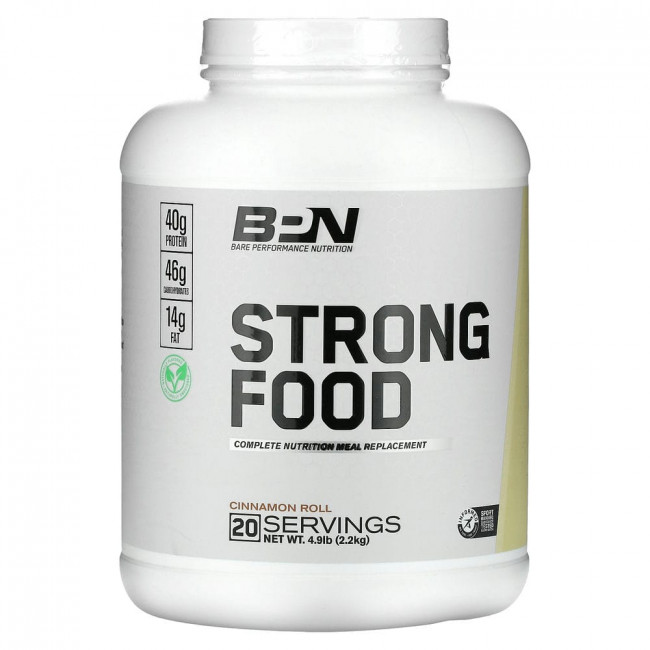 Bare Performance Nutrition, Strong Food, Cinnamon Roll, 4.9 lbs (2.2 kg)