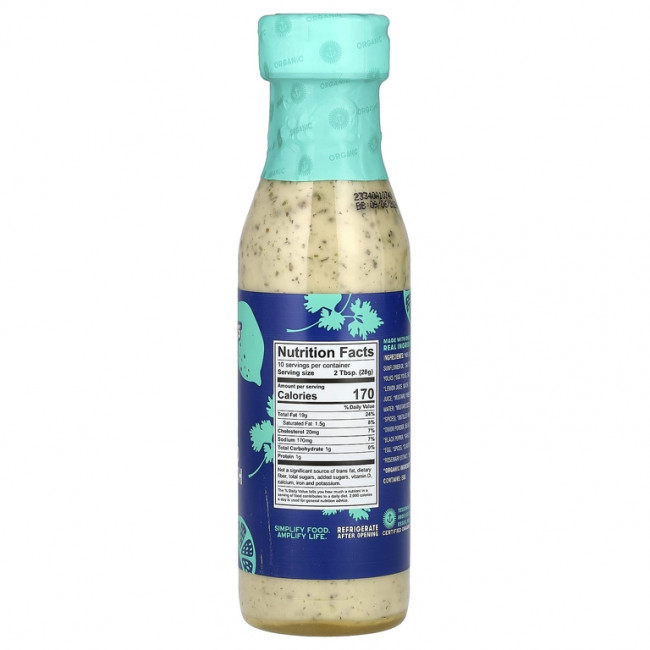 Tessemae's, Pantry, органическая заправка и соус, ранчо с кориандром и лаймом, 296 мл (10 жидк. унц.)