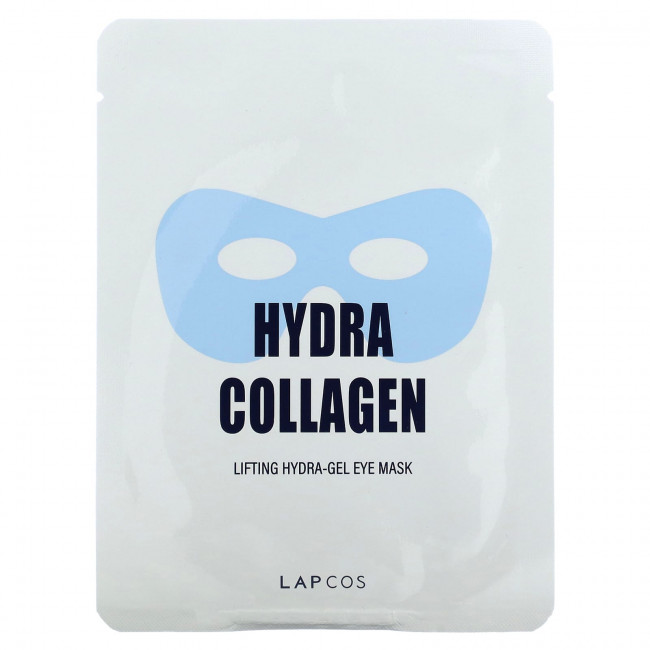 Lapcos, Hydra Collagen, увлажняющая гидрогелевая маска для кожи вокруг глаз, 1 шт., 10 г (0,35 унции) Lapcos, Hydra Collagen, увлажняющая гидрогелевая маска для кожи вокруг глаз, 1 шт., 10 г (0,35 унции)