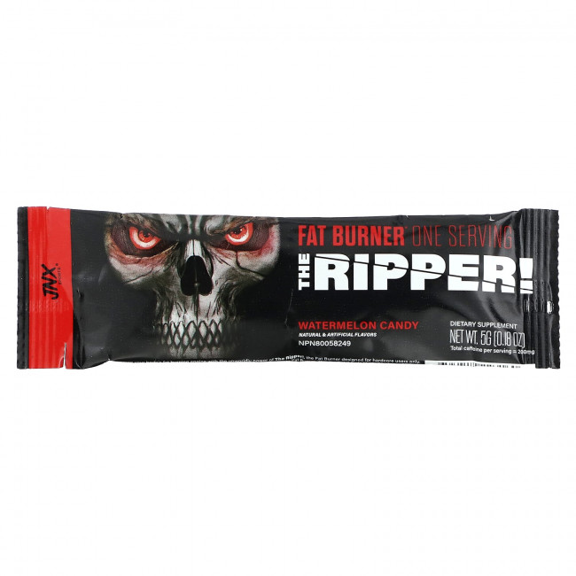 JNX Sports, The Ripper, сжигатель жира, арбузные конфеты, 1 шт., 5 г (0,18 унции) JNX Sports, The Ripper, сжигатель жира, арбузные конфеты, 1 шт., 5 г (0,18 унции)