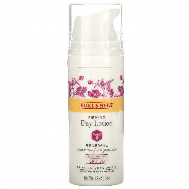 Burt's Bees, Укрепляющий дневной лосьон, обновление, SPF 30, 51 г (1,8 унции) Burt's Bees, Укрепляющий дневной лосьон, обновление, SPF 30, 51 г (1,8 унции)