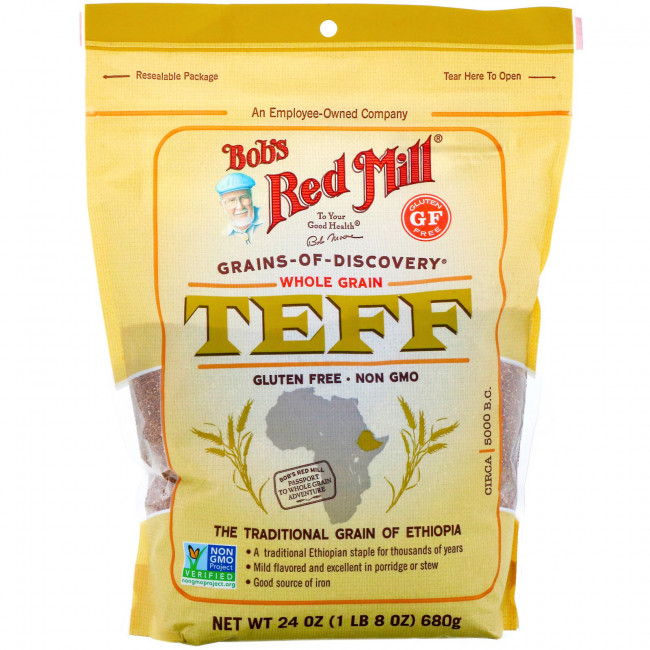 Bob's Red Mill, тефф, цельное зерно, 680 г (24 унции) Bob's Red Mill, тефф, цельное зерно, 680 г (24 унции)