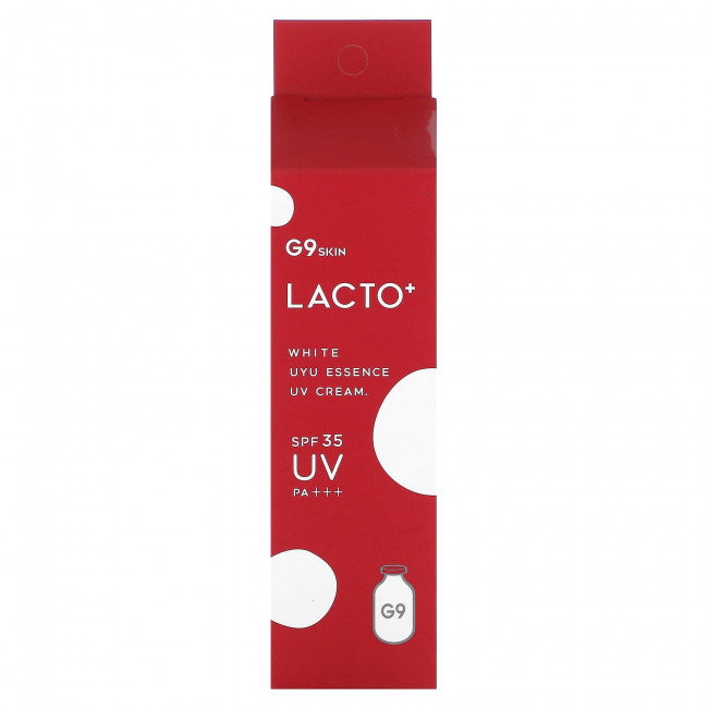 G9skin, Lacto + UYU Essence, УФ-крем, SPF 35 PA +++, белый`` 25 г