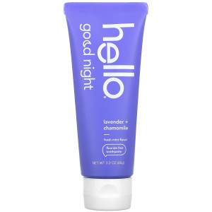 Hello, Good Night, Fluoride Free Toothpaste, Lavender + Chamomile, 3 oz (85 g)