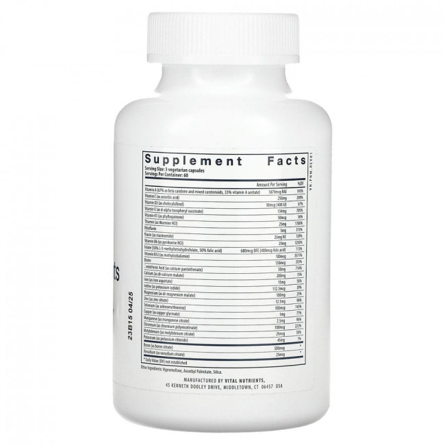 Vital Nutrients, Prenatal Multi-Nutrients, 180 Vegetarian Capsules
