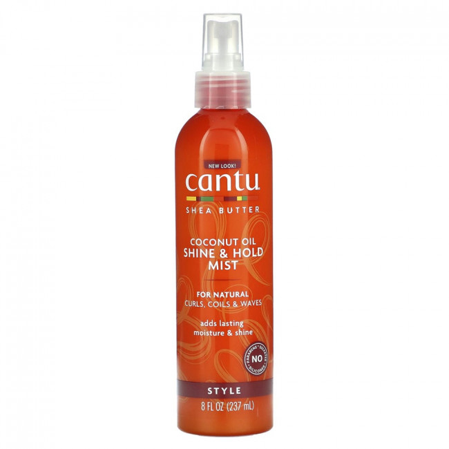 Cantu, Масло ши для натуральных волос, спрей для блеска и фиксации с кокосовым маслом, 237 мл (8 жидк. Унций) Cantu, Масло ши для натуральных волос, спрей для блеска и фиксации с кокосовым маслом, 237 мл (8 жидк. Унций)