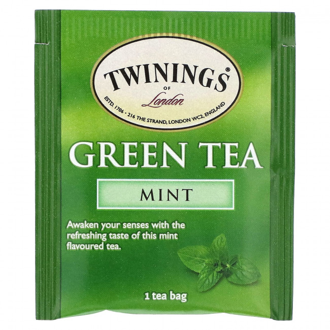 Twinings, Зеленый чай, мята, 20 чайных пакетиков, 40 г (1,41 унции) Twinings, Зеленый чай, мята, 20 чайных пакетиков, 40 г (1,41 унции)