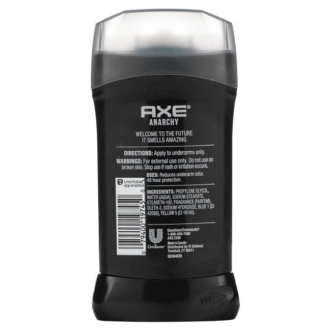 Axe, Дезодорант, анархия, темный гранат и сандал, 85 г (3 унции) Axe, Дезодорант, анархия, темный гранат и сандал, 85 г (3 унции)