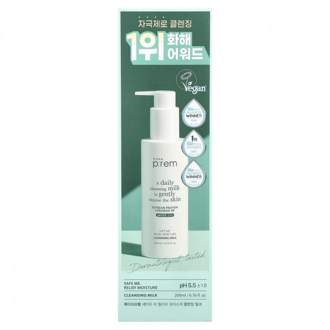 make p:rem, Safe Me. Relief Moisture Cleansing Milk, 6.76 fl oz (200 ml) make p:rem, Safe Me. Relief Moisture Cleansing Milk, 6.76 fl oz (200 ml)