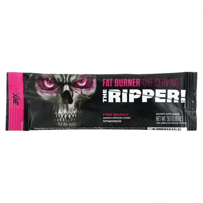 JNX Sports, The Ripper, сжигатель жира, розовое манго, 1 палочка, 5 г (0,18 унции) JNX Sports, The Ripper, сжигатель жира, розовое манго, 1 палочка, 5 г (0,18 унции)